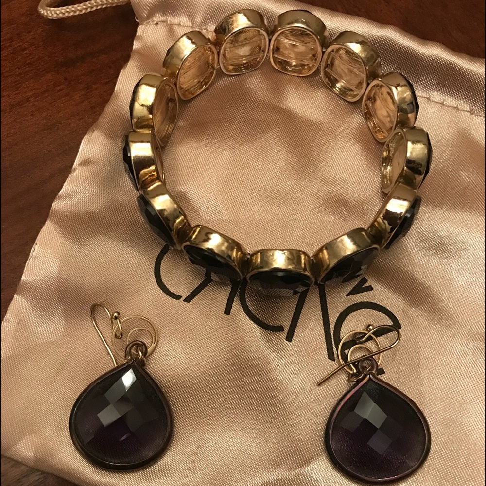 Cache bracelet and earring set. Like new!